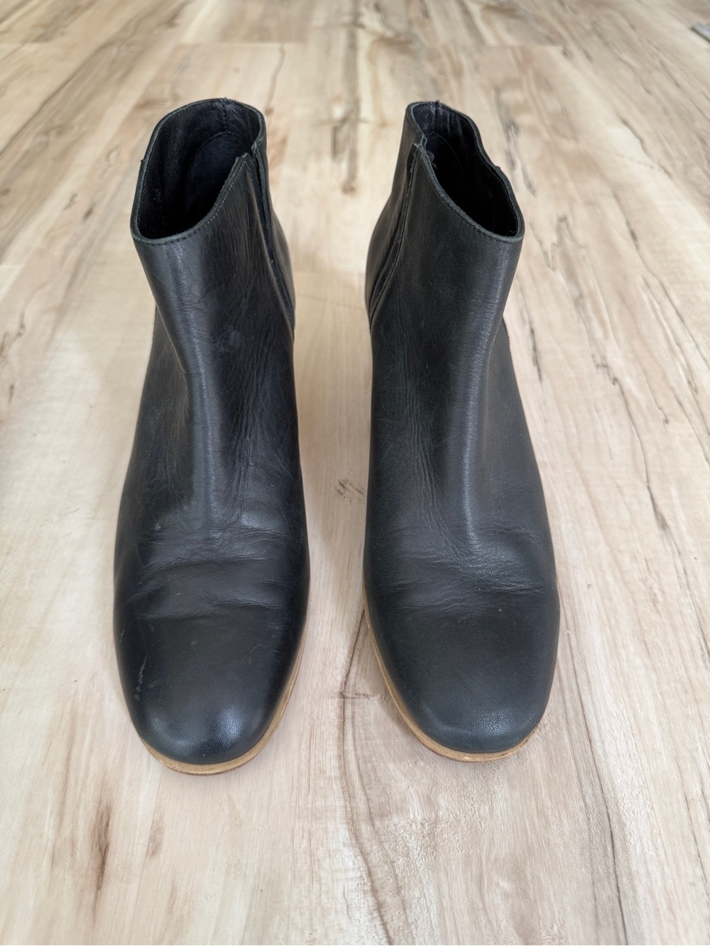 Rachel Comey Mars Ankle Booties- Black leather with Stacked Wood Heel - 9 - GUC - Picture 5 of 11